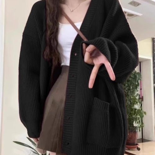 Autumn And Winter New Retro Knitted Cardigan Coat
