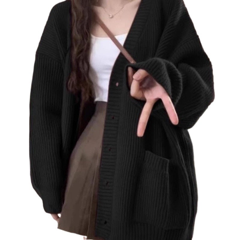 Autumn And Winter New Retro Knitted Cardigan Coat