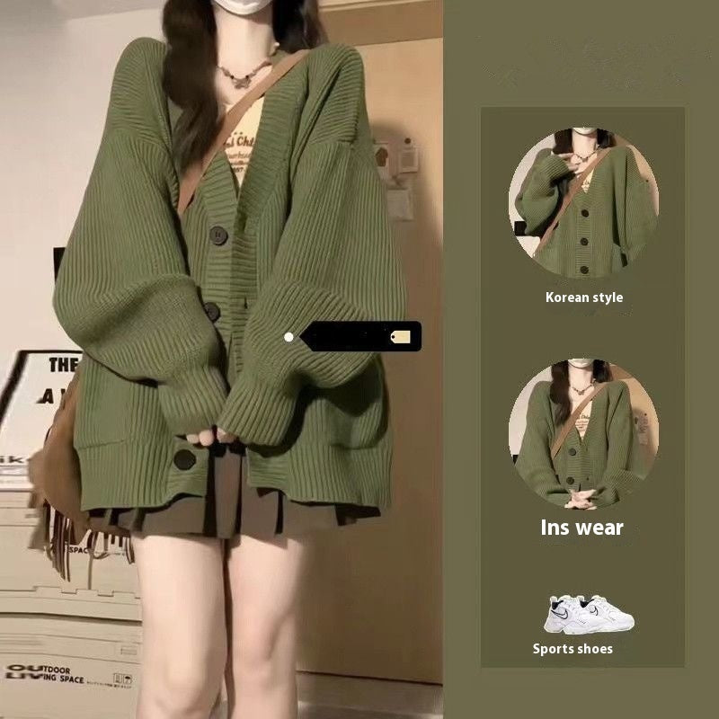 Autumn And Winter New Retro Knitted Cardigan Coat